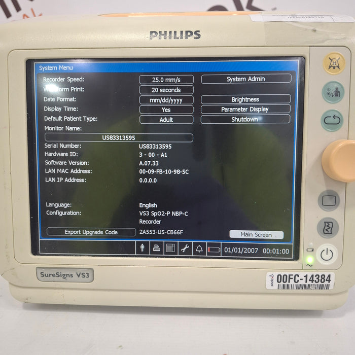 Philips Suresigns VS3 Vital Signs Monitor
