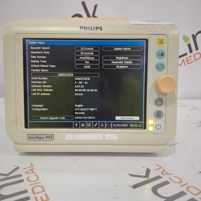 Philips Suresigns VS3 Vital Signs Monitor