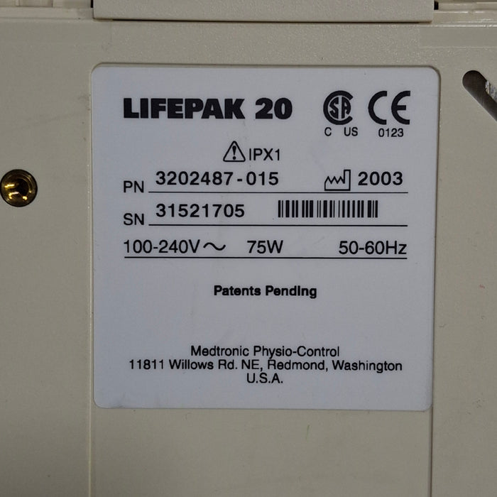 Physio-Control LifePak 20 Defibrillator
