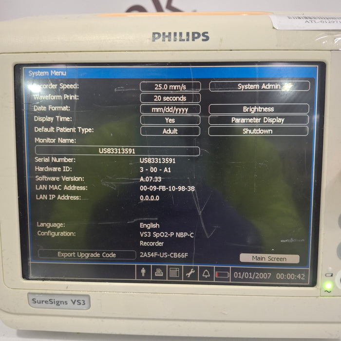 Philips Suresigns VS3 Vital Signs Monitor