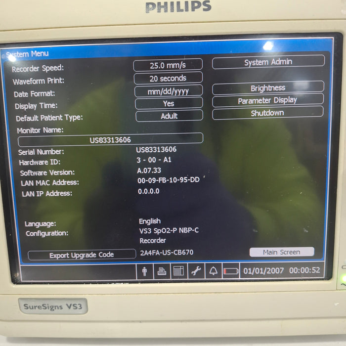 Philips Suresigns VS3 Vital Signs Monitor