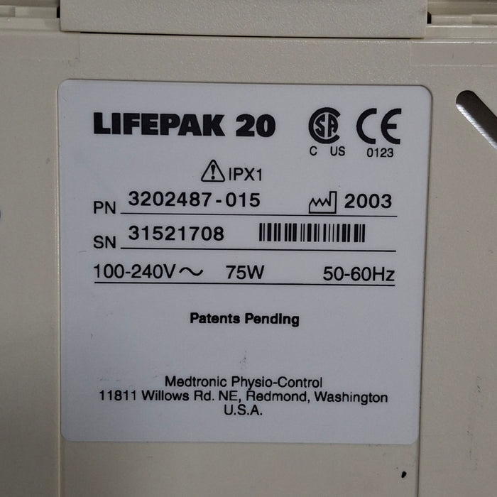 Physio-Control LifePak 20 Defibrillator