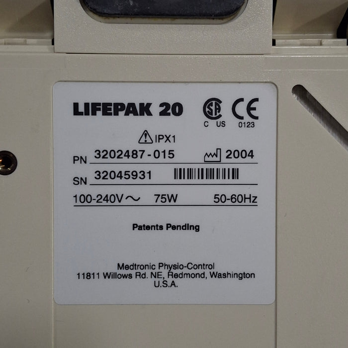 Physio-Control LifePak 20 Defibrillator