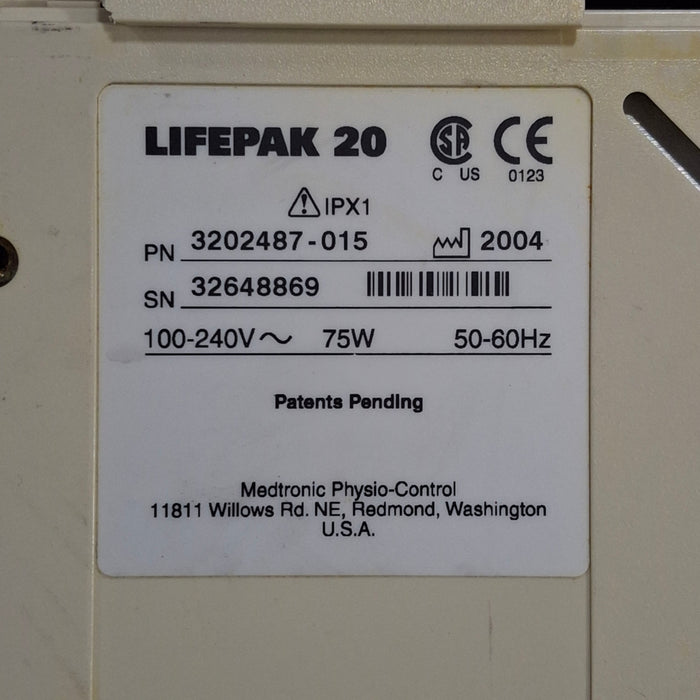 Physio-Control LifePak 20 Defibrillator