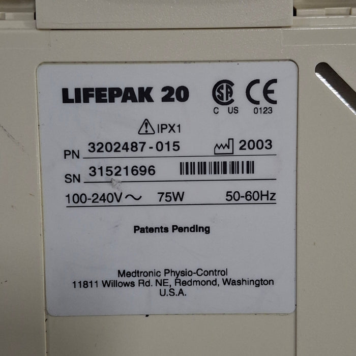 Physio-Control LifePak 20 Defibrillator