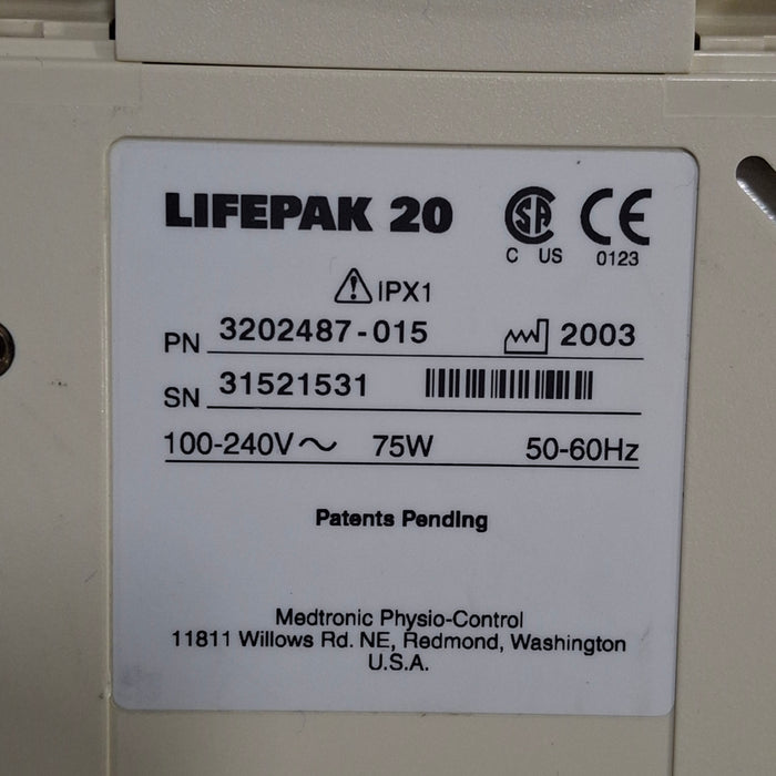 Physio-Control LifePak 20 Defibrillator