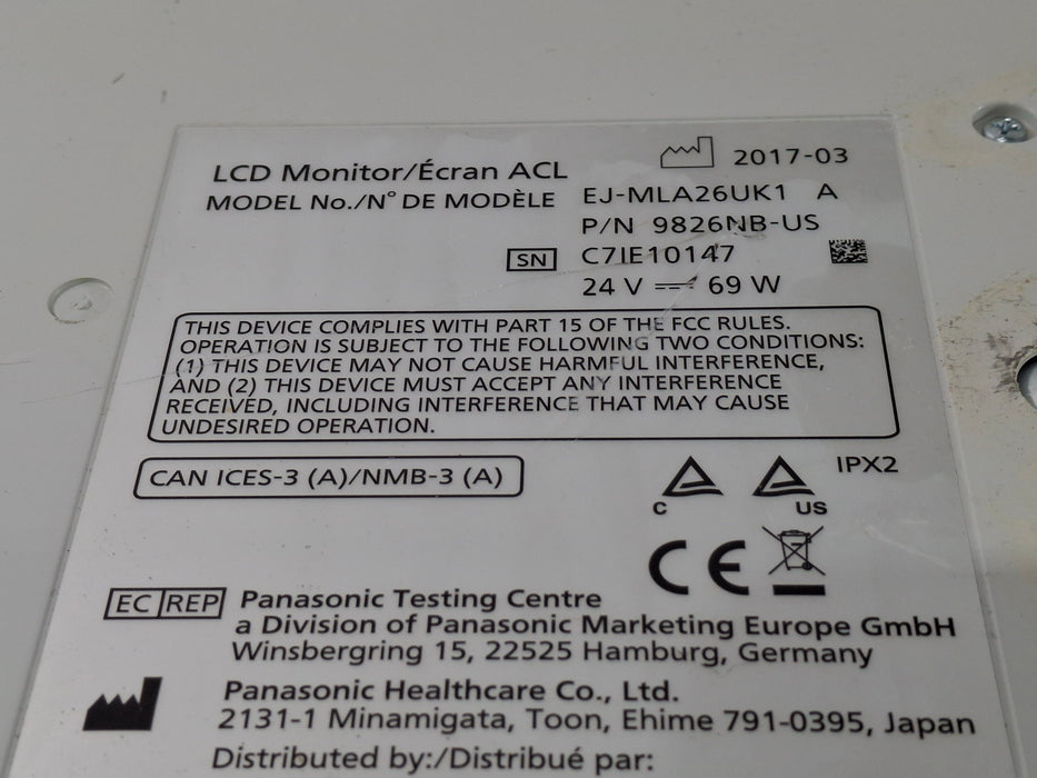 Panasonic EJ-MLA26U 26” Full HD Medical Monitor