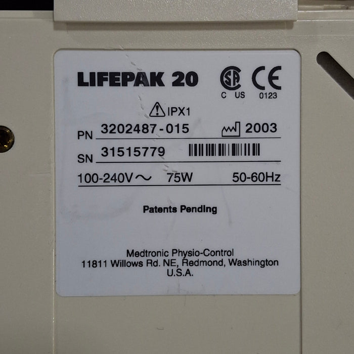 Physio-Control LifePak 20 Defibrillator