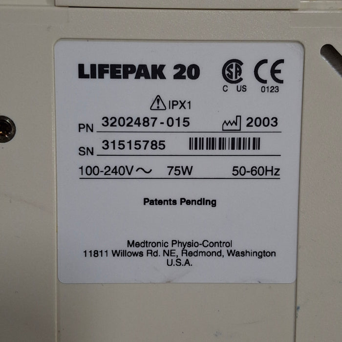 Physio-Control LifePak 20 Defibrillator