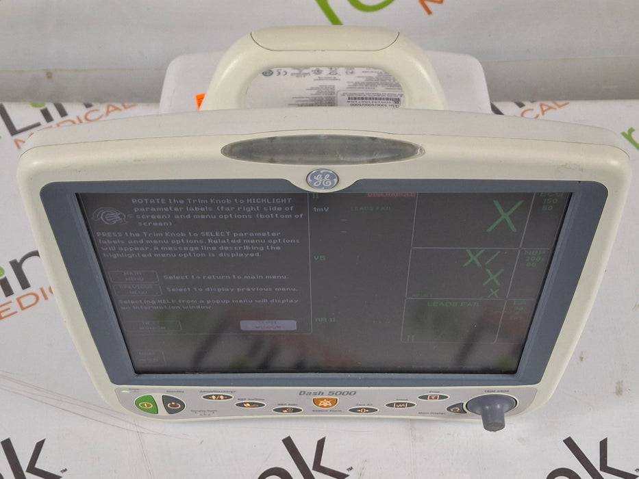 GE Healthcare Dash 5000 - GE/Nellcor SpO2 Patient Monitor