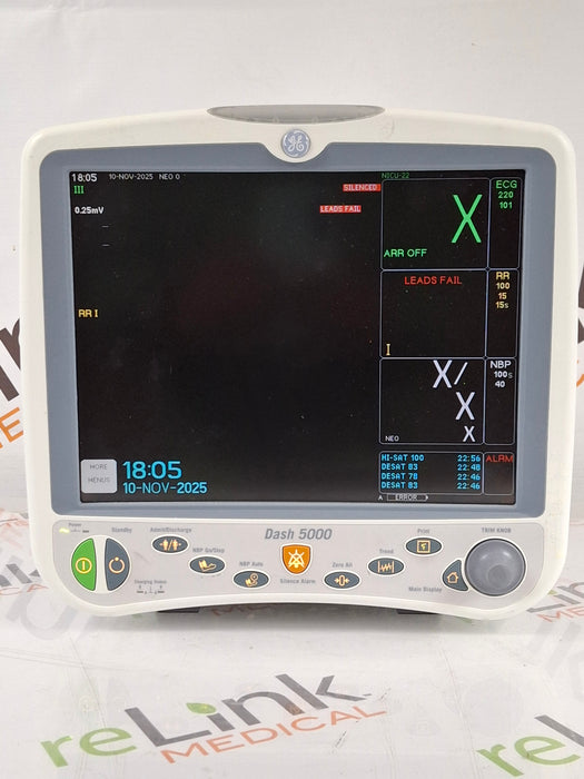 GE Healthcare Dash 5000 - GE/Nellcor SpO2 Patient Monitor