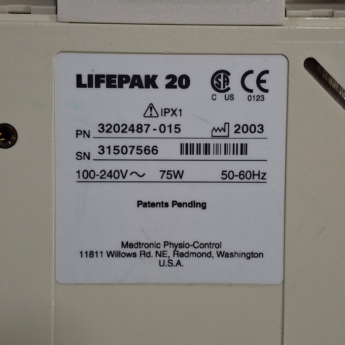 Physio-Control LifePak 20 Defibrillator