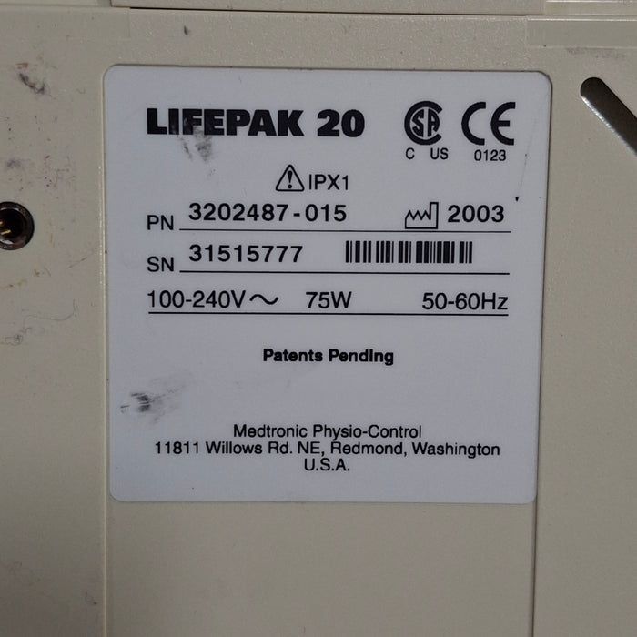 Physio-Control LifePak 20 Defibrillator