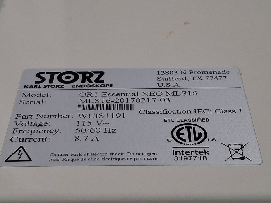 Karl Storz OR1 Essential NEO LLS System