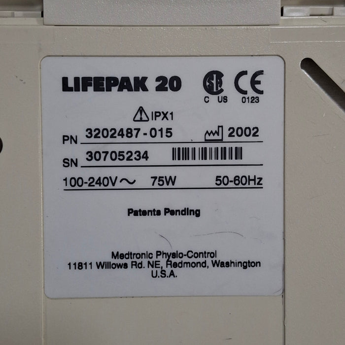 Physio-Control LifePak 20 Defibrillator