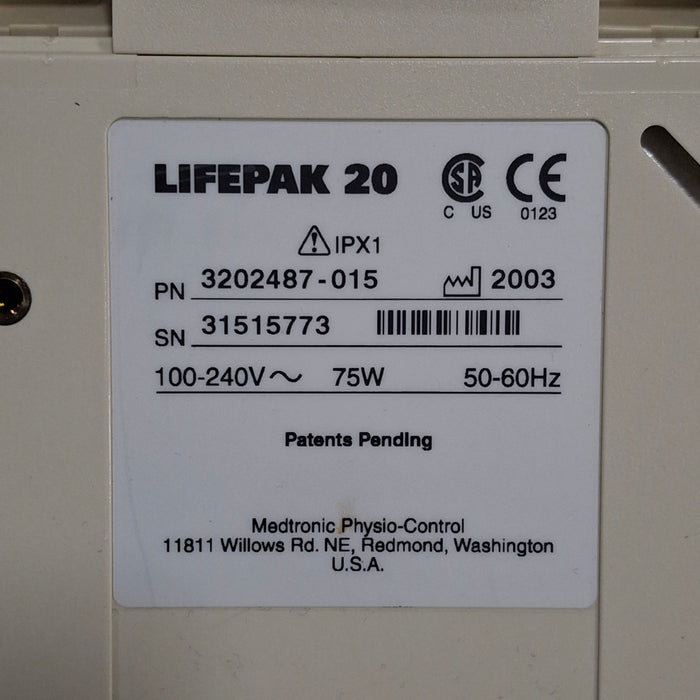 Physio-Control LifePak 20 Defibrillator