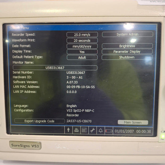 Philips Suresigns VS3 Vital Signs Monitor