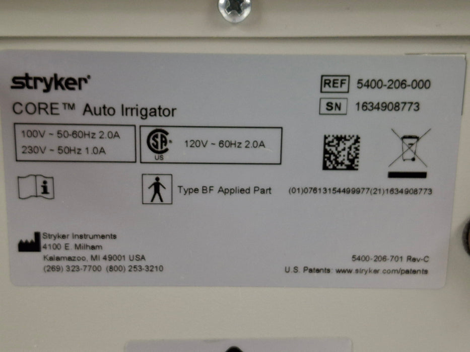 Stryker 5400-206 Core Auto Irrigator