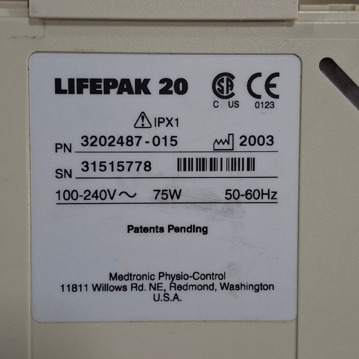 Physio-Control LifePak 20 Defibrillator
