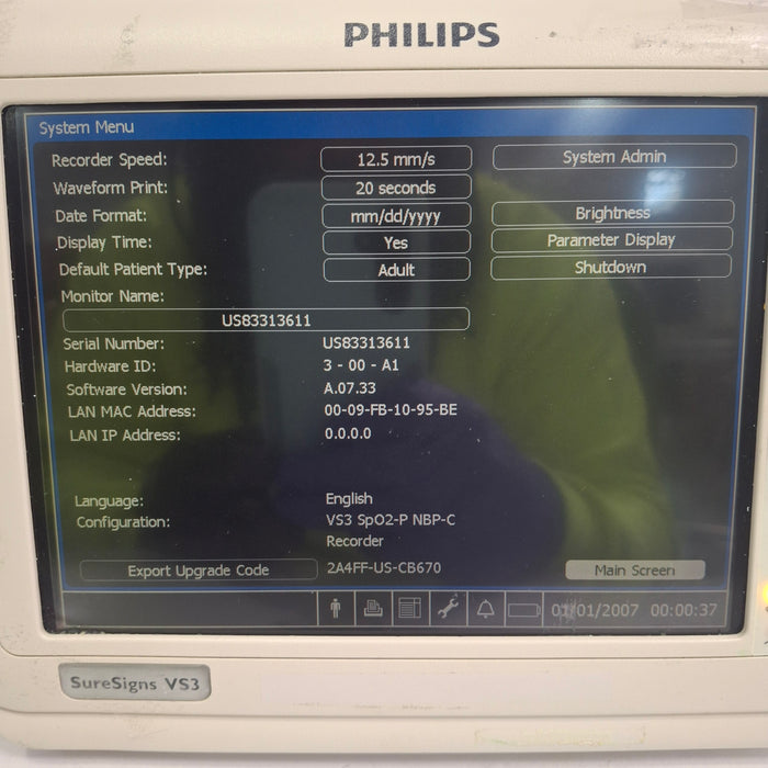Philips Suresigns VS3 Vital Signs Monitor