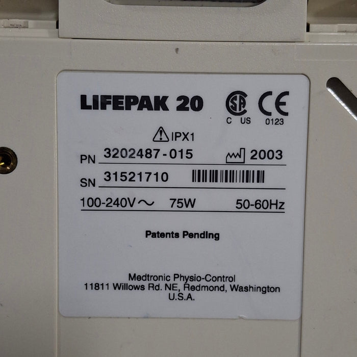Physio-Control LifePak 20 Defibrillator