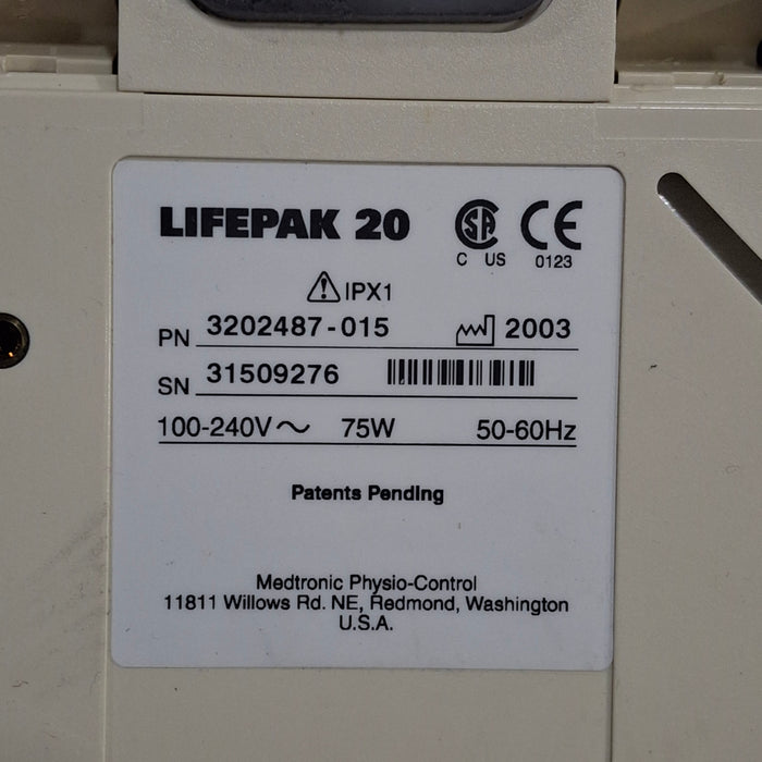 Physio-Control LifePak 20 Defibrillator