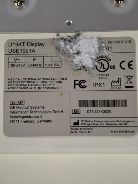 GE Healthcare D19KT Display