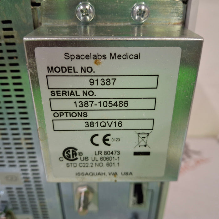 Spacelabs Healthcare Ultraview SL 91387 Patient Monitor