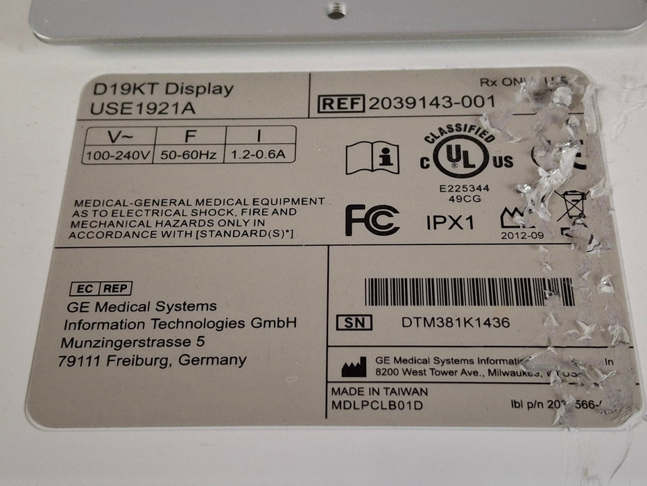 GE Healthcare D19KT Display