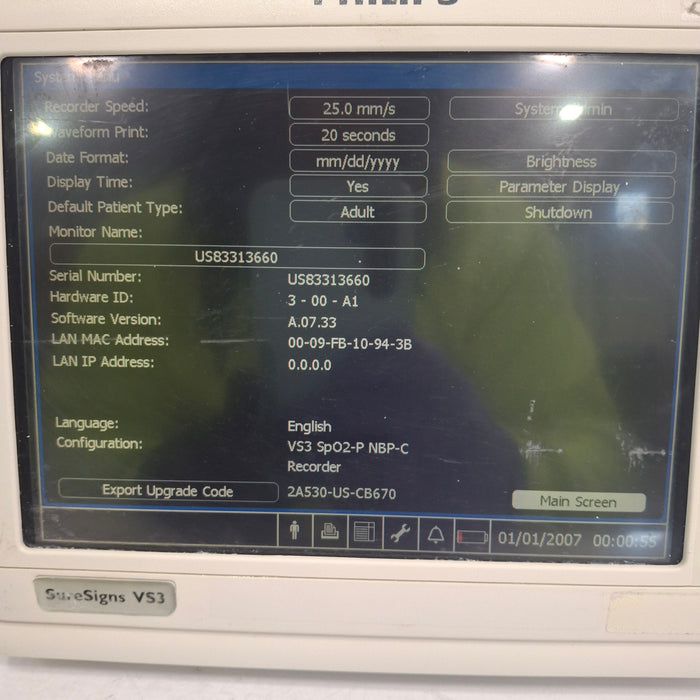 Philips Suresigns VS3 Vital Signs Monitor