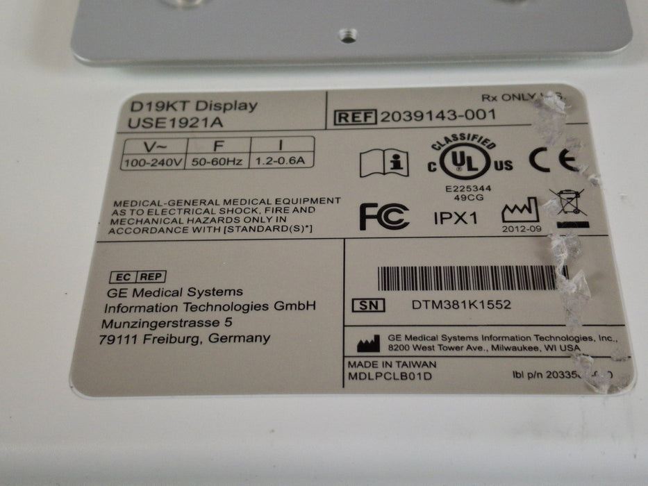 GE Healthcare D19KT Display