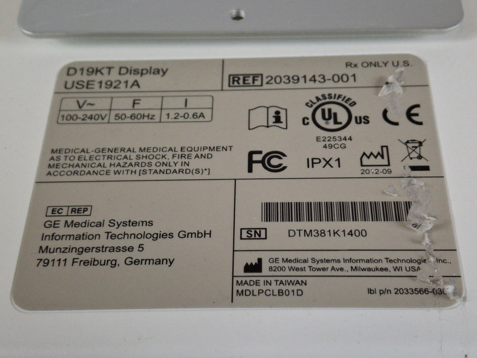 GE Healthcare D19KT Display