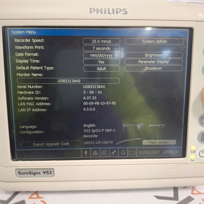 Philips Suresigns VS3 Vital Signs Monitor