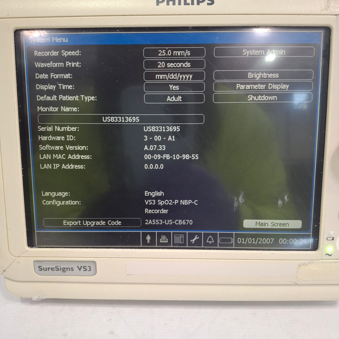 Philips Suresigns VS3 Vital Signs Monitor