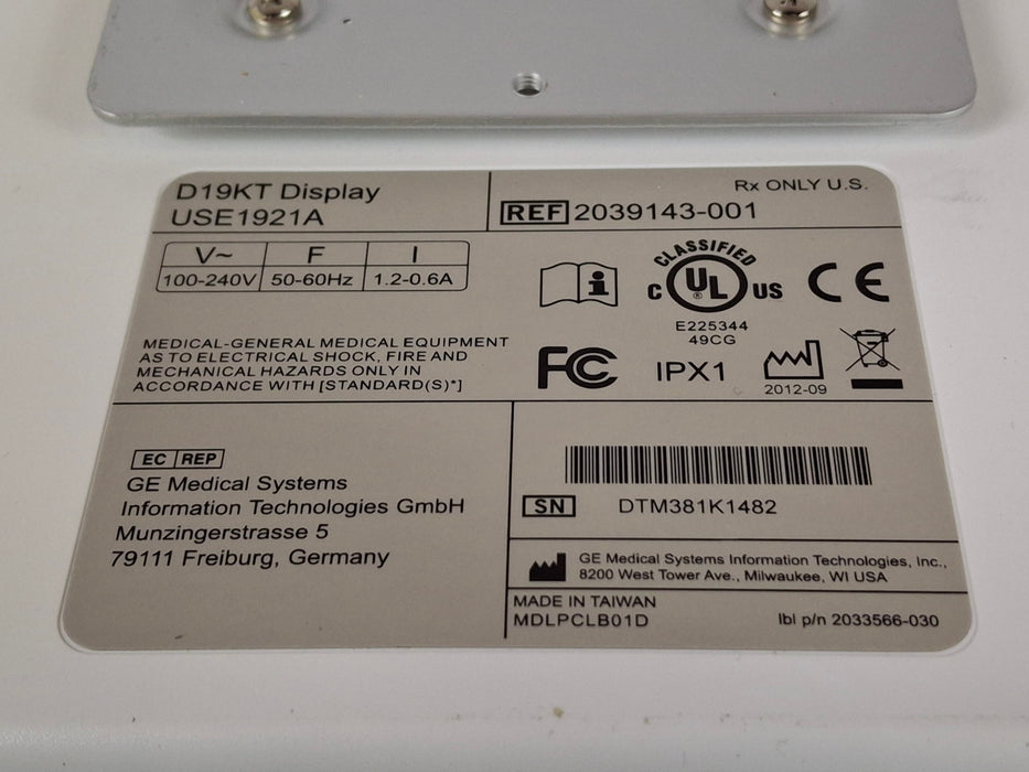 GE Healthcare D19KT Display