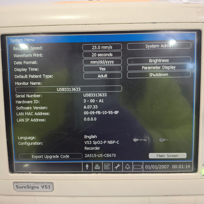 Philips Suresigns VS3 Vital Signs Monitor