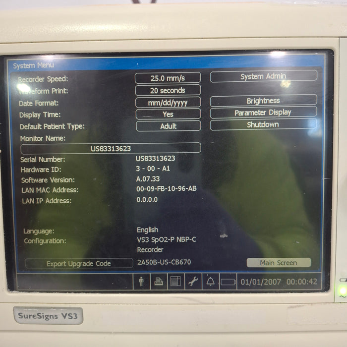 Philips Suresigns VS3 Vital Signs Monitor