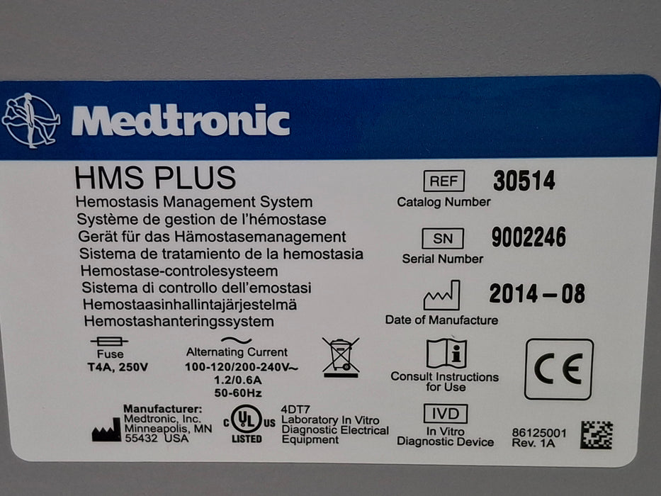 Medtronic Hepcon HMS Plus Coagulation Analyzer
