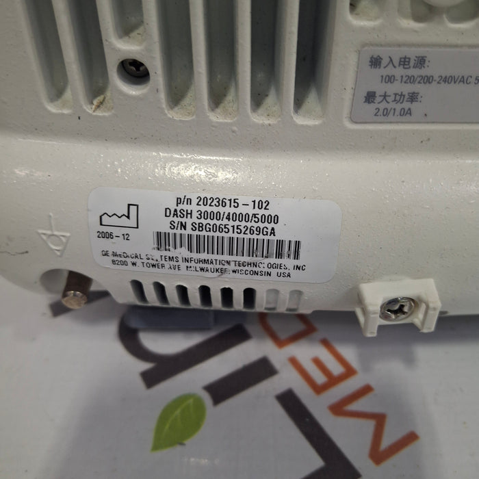 GE Healthcare Dash 3000 - Masimo SpO2 Patient Monitor