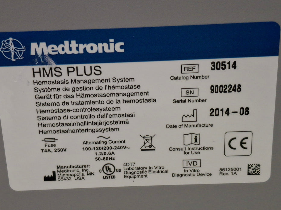Medtronic Hepcon HMS Plus Coagulation Analyzer