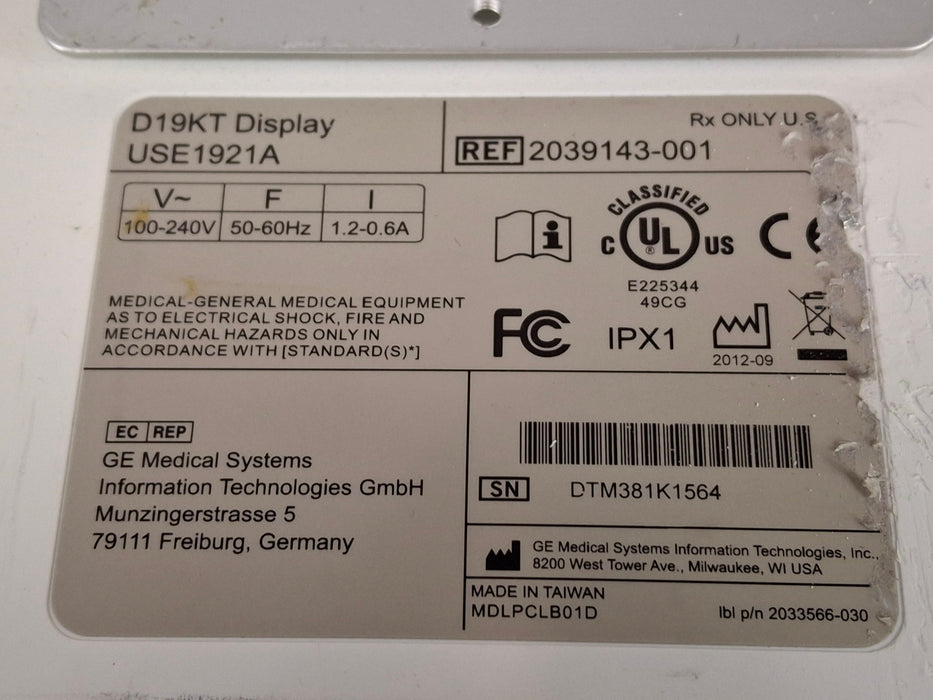 GE Healthcare D19KT Display