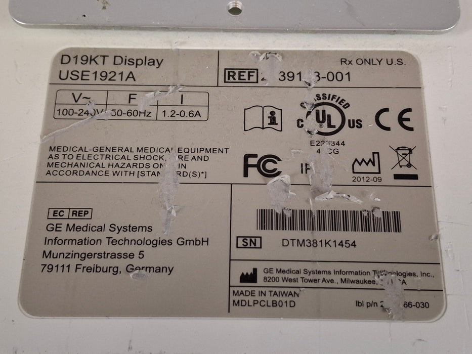 GE Healthcare D19KT Display