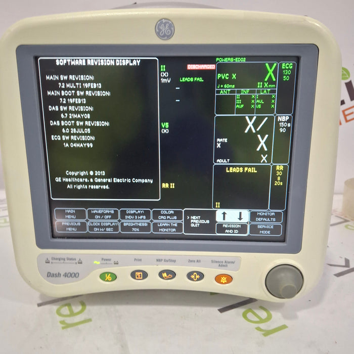 GE Healthcare Dash 4000 - Masimo SpO2 Patient Monitor