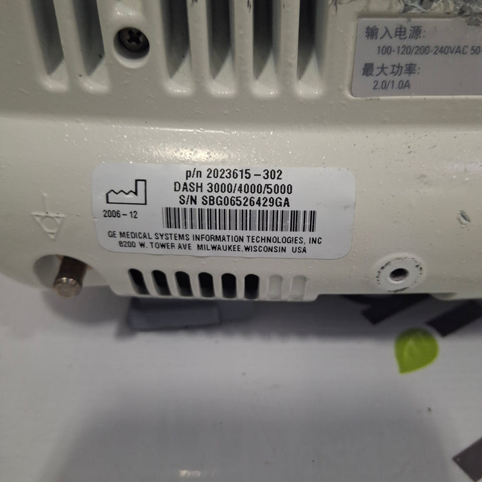 GE Healthcare Dash 5000 - Masimo SpO2 Patient Monitor