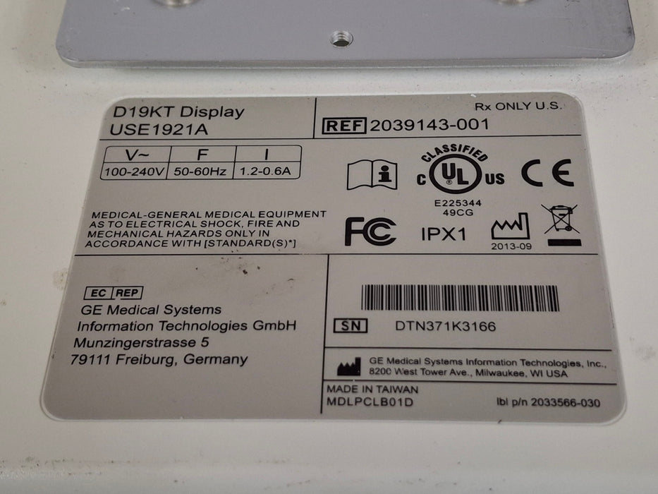 GE Healthcare D19KT Display