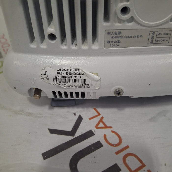 GE Healthcare Dash 5000 - GE/Nellcor SpO2 Patient Monitor