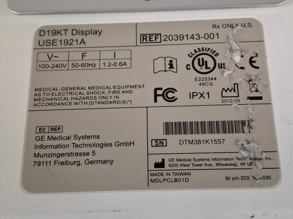 GE Healthcare D19KT Display