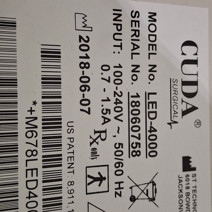 Cuda Surgical LED-4000 Lightsource