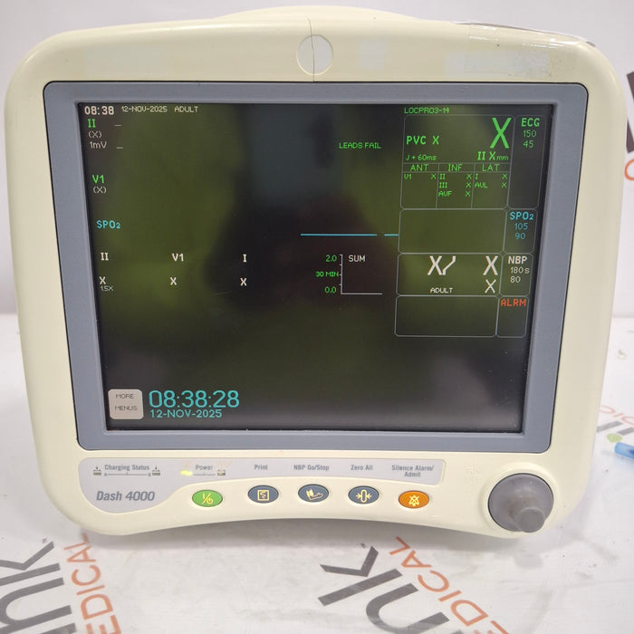 GE Healthcare Dash 4000 - Masimo SpO2 Patient Monitor