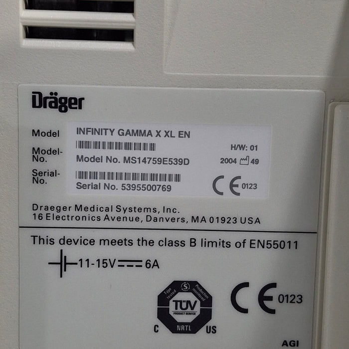Draeger Medical Draeger Medical Infinity Gamma X XL Patient Monitor Patient Monitors reLink Online